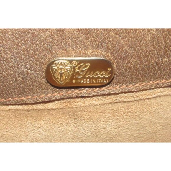 Gucci GG Supreme Brown Leather Briefcase/Portfolio - Picture 10 of 12